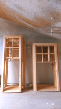 First assembly of sash-and-case windows
