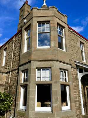 Newly-fitted sash and case window