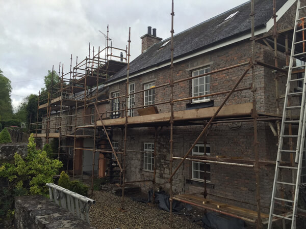 c18th façade - during the works