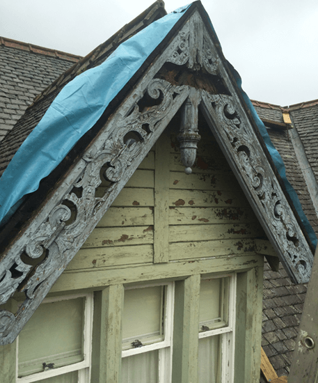 Victorian fascias before replacement